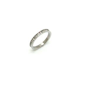 NEW Stainless Steel April(Crystal)Eternity ring